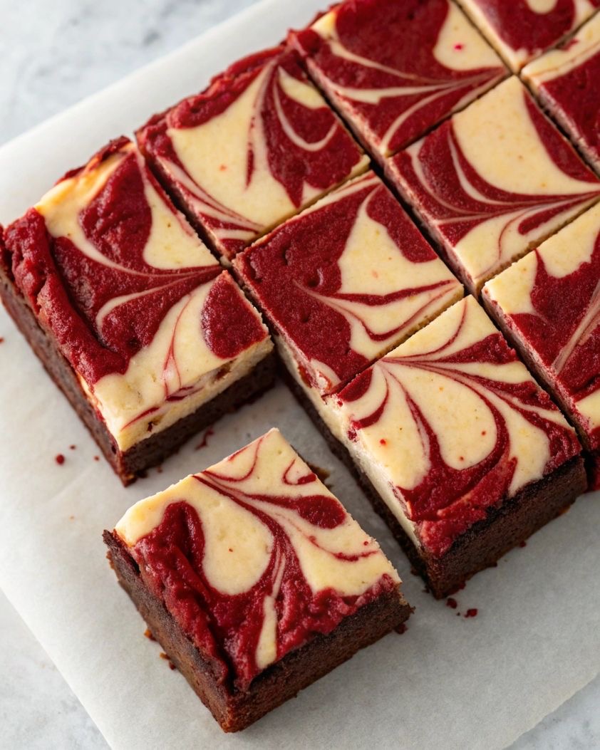 Red velvet cheesecake swirl brownies