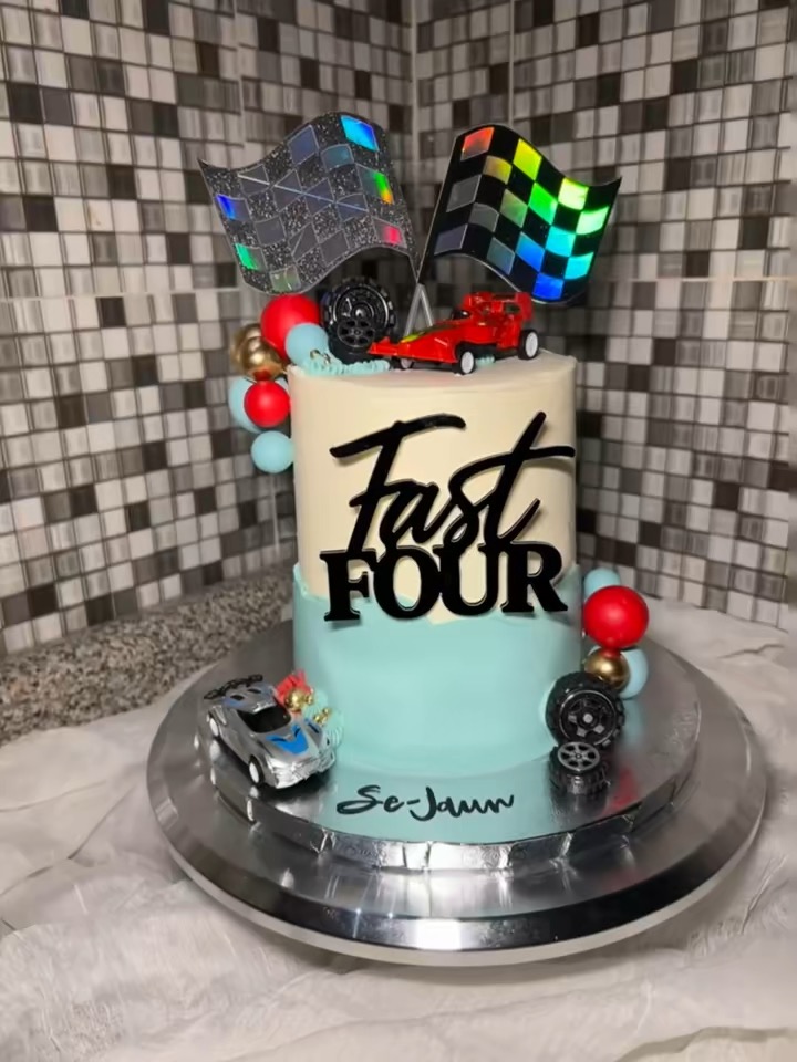 Chocolate celebration cake with ganache drip
